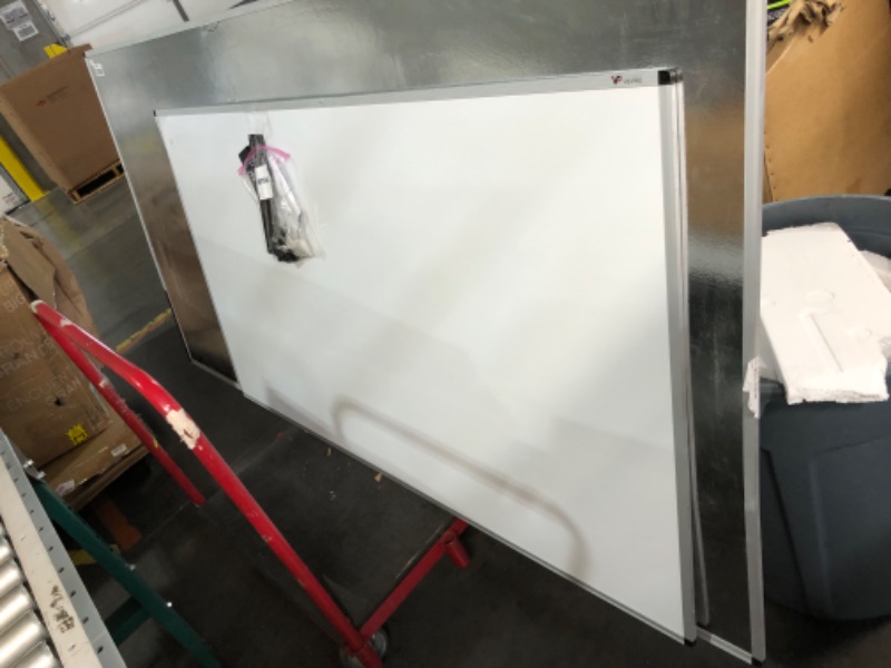 Photo 1 of ***DAMAGED - DENTED AND BENT - SEE PICTURES***
VIZ-PRO Dry Erase Board/Magnetic Whiteboard, 72 x 40 Inches, Large Wall Mounted Board for School Office and Home