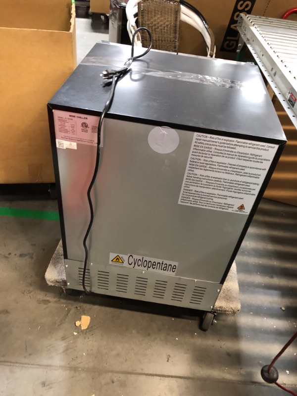 Photo 1 of ***NO PACKAGING NO SHELVES - SCRATCHED AND DENTED - POWERS ON - UNABLE TO TEST FURTHER***
YITAHOME Wine and Beverage Refrigerator, 24 Inch Dual Zone Wine Fridge, Under Counter Wine Cooler Fridge Built-In or Self-standing, Holds 17 Bottles and 57 Cans (Dou