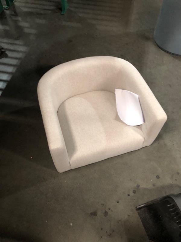 Photo 1 of ***PARTS ONLY - INCOMPLETE - SEE COMMENTS***
LUE BONA 27" H Counter Height Bar Stools Set of 2, Modern Barrel Counter Stools with Backrest and Arms, Black Metal Frames, Linen Fabric Upholstered Accent Barstools for Kitchen Island, Light Gray