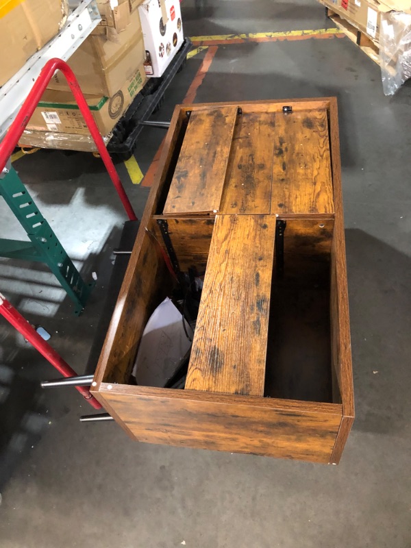 Photo 1 of ***NONREFUNDABLE - MAJOR DAMAGE - SEE COMMENTS***
DWVO Rustic Brown 6 Drawer Dresser - 47" W Large Double Dresser Chest of Drawers - Modern Wood Storage Dresser Organizer with Black Metal Handles & Anti-Tipping Device for Hallway/Entryway