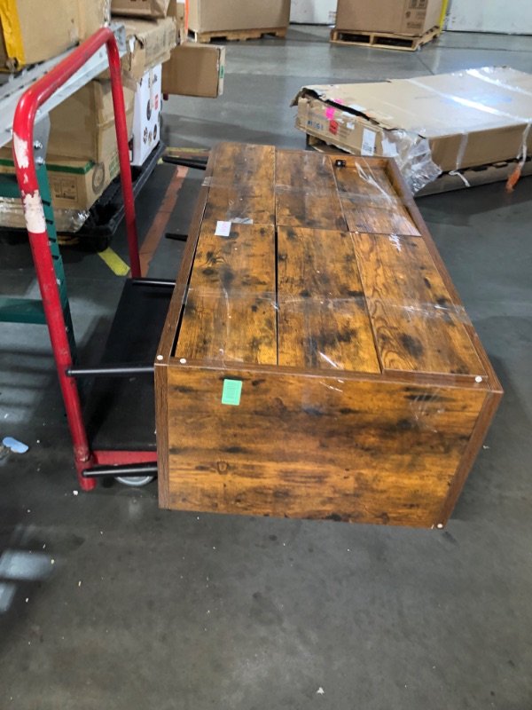 Photo 1 of ***NONREFUNDABLE - MAJOR DAMAGE - SEE COMMENTS***
DWVO Rustic Brown 6 Drawer Dresser - 47" W Large Double Dresser Chest of Drawers - Modern Wood Storage Dresser Organizer with Black Metal Handles & Anti-Tipping Device for Hallway/Entryway