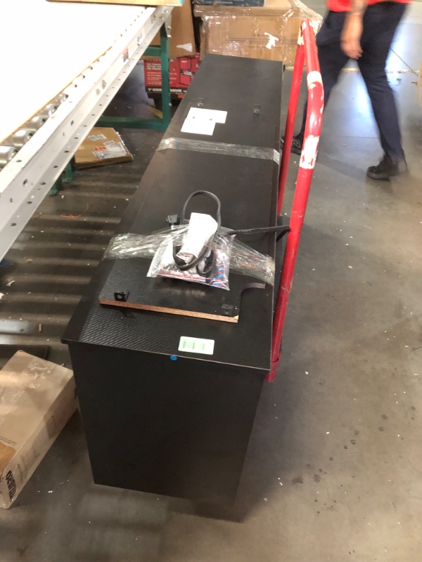 Photo 1 of ***PREVIOUSLY OPENED - NO PACKAGING - SEE COMMENTS***
Bestier 70 Inch Fireplace TV Stand with 36" Electric Fireplace, Open & Closed Storage Cabinets, Modern Entertainment Center for Living Room,Carbon Fiber Black