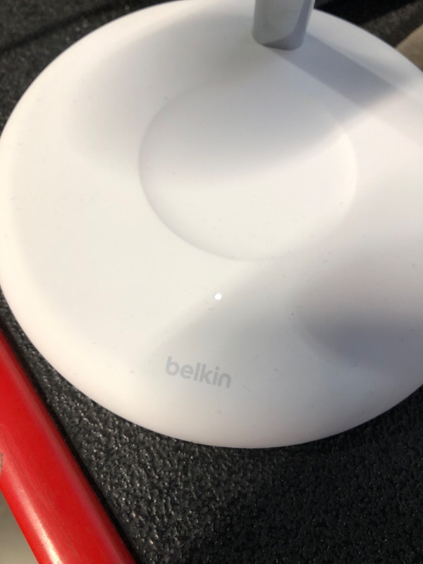 Photo 1 of Belkin MagSafe-Compatible 3-in-1 Wireless Charger Stand 15W - Qi2-Certified Wireless Charging Station, Fast Charging iPhone Charger for iPhone 16, AirPods, & Apple Watch - 36W Charger Included - White