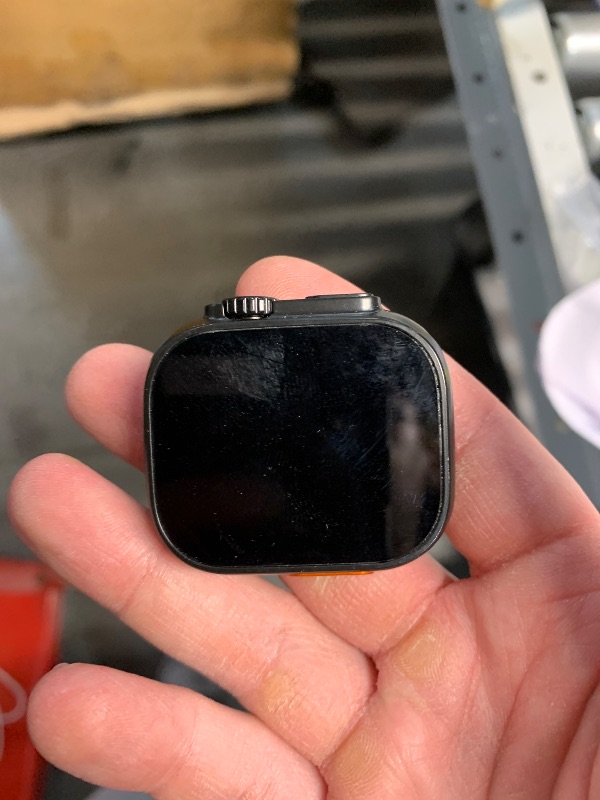 Photo 1 of **NO FUNCTION**  **MISSING STRAP AND CHARGING CORD**
Apple Watch Ultra [GPS + Cellular 49mm] Smartwatch, Sport Watch with Black Titanium Case with Dark Green Alpine Loop - L. Fitness Tracker, Precision GPS, Action Button, Carbon Neutral