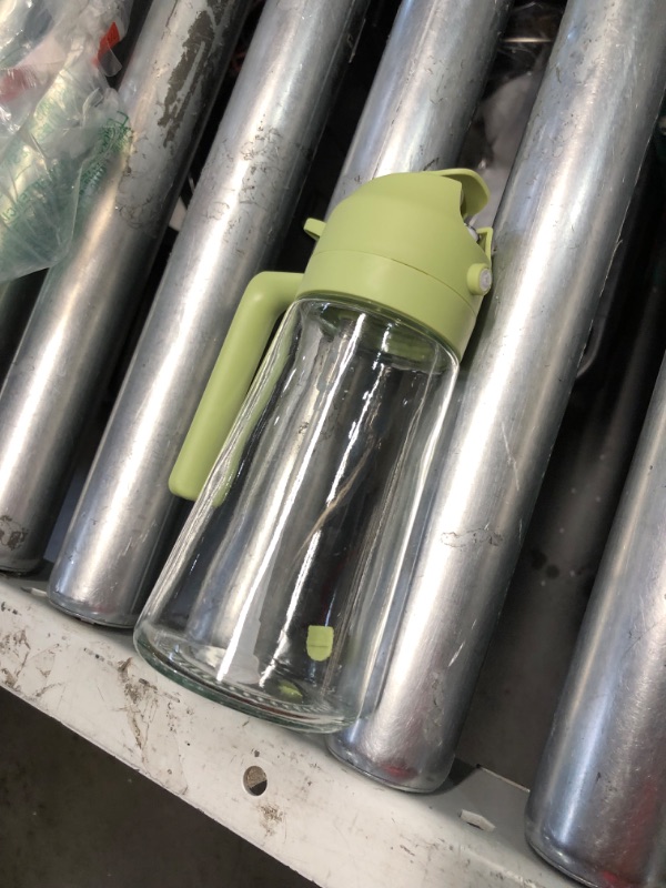 Photo 1 of ***DAMAGED - DOESN'T WORK PROPERLY - SEE PICTURES***
JULEHUI 16oz Oil Sprayer for Cooking - 2 in 1 Spray & Pour Olive Oil Dispenser - 470ml Glass Spray Oil Bottle - Kitchen Gadgets Green