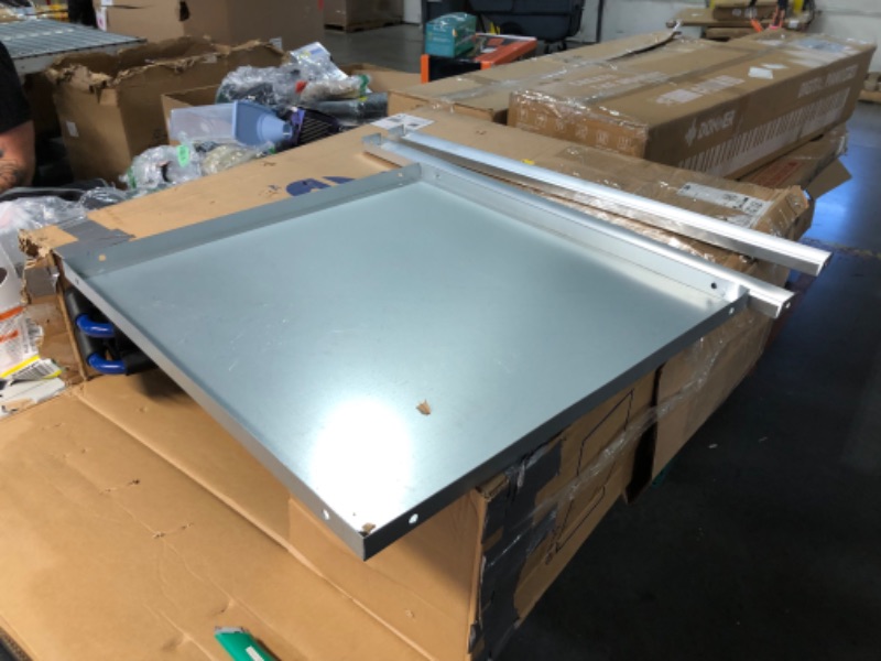 Photo 1 of ***INCOMPLETE - DAMAGED - BENT - SEE PICTURES***
Everflow GWHS24 Water Heater Stand, Galvanized Steel, Chrome 24 in. x 24 in. x 18 in.