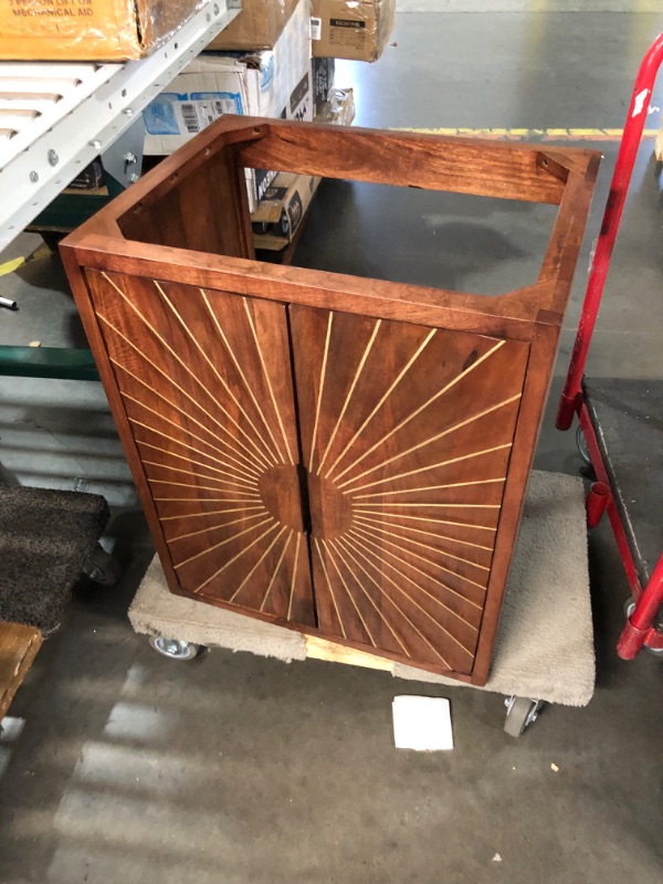 Photo 1 of ***USED - NO PACKAGING***
Modway Daylight Bathroom Vanity Cabinet-Sink Basin Not Included, 24 Inch, Walnut, 18"D x 23"W x 34"H
