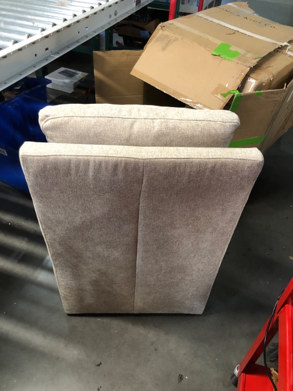 Photo 1 of ***USED - DIRTY - NO PACKAGING - SEE PICTURES***
KISLOT Upholstered Dining Chair with Casters No Assembly Modern Accent Armchair with Rollers for Diningroom Bedroom Livingroom Reading Room,Sand