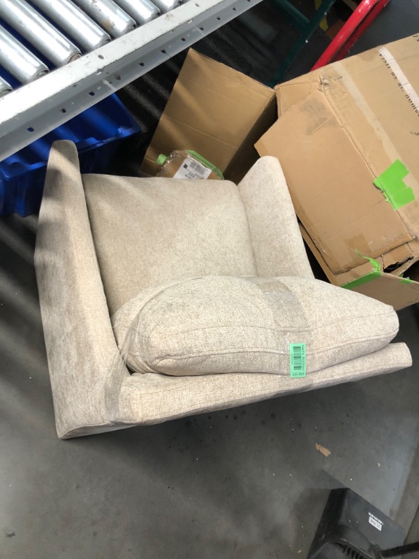 Photo 1 of ***USED - DIRTY - NO PACKAGING - SEE PICTURES***
KISLOT Upholstered Dining Chair with Casters No Assembly Modern Accent Armchair with Rollers for Diningroom Bedroom Livingroom Reading Room,Sand