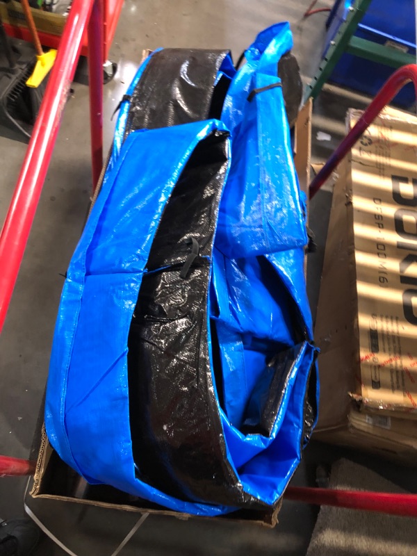 Photo 1 of ***USED - PACKAGING DESTROYED - MISSING NUMEROUS PARTS - SEE PICTURES***
SereneLife 10FT Trampoline Outdoor – Heavy-Duty Backyard Trampoline for Kids and Adults with Wide Jumping Surface, Stable L-Shaped Legs, Safety Net, ASTM Approved, Supports 264 lbs.,