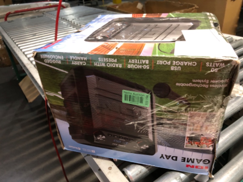 Photo 1 of ***MISSING POWER CABLE, MICROPHONE, AND REMOTE - POWERS ON, BUT SHUTS OFF AFTER A FEW MINUTES***
Ion Tailgater Express Game Day Bluetooth Speaker