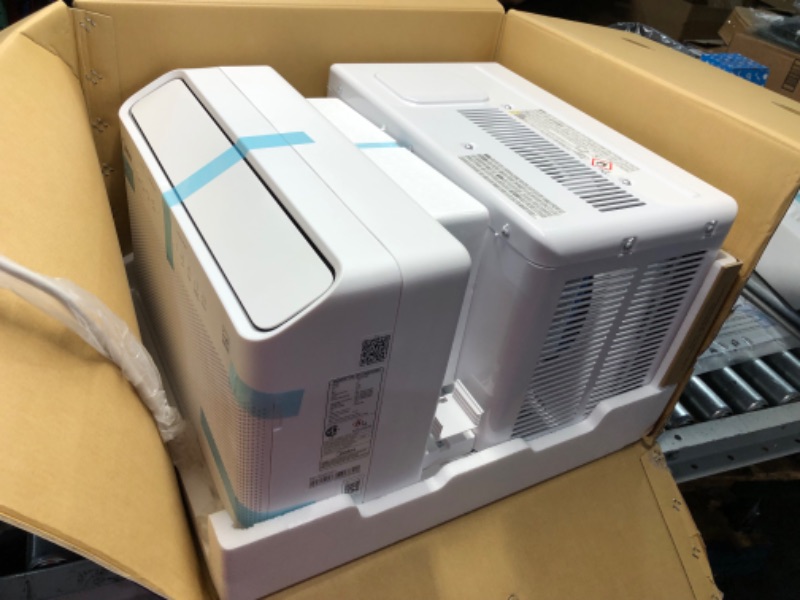 Photo 1 of ***USED - POWERS ON - UNABLE TO TEST FURTHER***
Midea 10,000 BTU U Shaped Smart Inverter Window Air Conditioner, Cools up to 450 Sq. Ft.,Ultra Quiet with Open Window Flexibility, Works with Alexa/Google Assistant, 35% Energy Savings, Remote Control