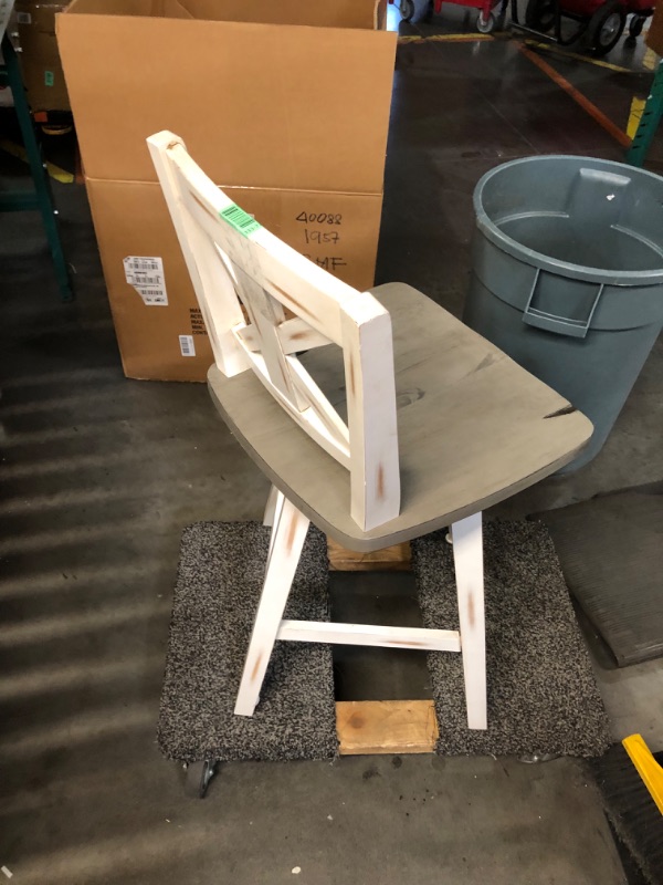 Photo 1 of ***DAMAGED - BACK CROSS-MEMBER BROKEN AND MISSING - SEE PICTURES - NO PACKAGING***
Homelegance Amsonia Counter Height Swivel Barstool (Set of 2), 18"D x 18"W x 37.5"H
