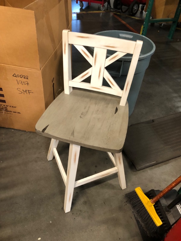 Photo 1 of ***DAMAGED - BACK CROSS-MEMBER BROKEN AND MISSING - SEE PICTURES - NO PACKAGING***
Homelegance Amsonia Counter Height Swivel Barstool (Set of 2), 18"D x 18"W x 37.5"H