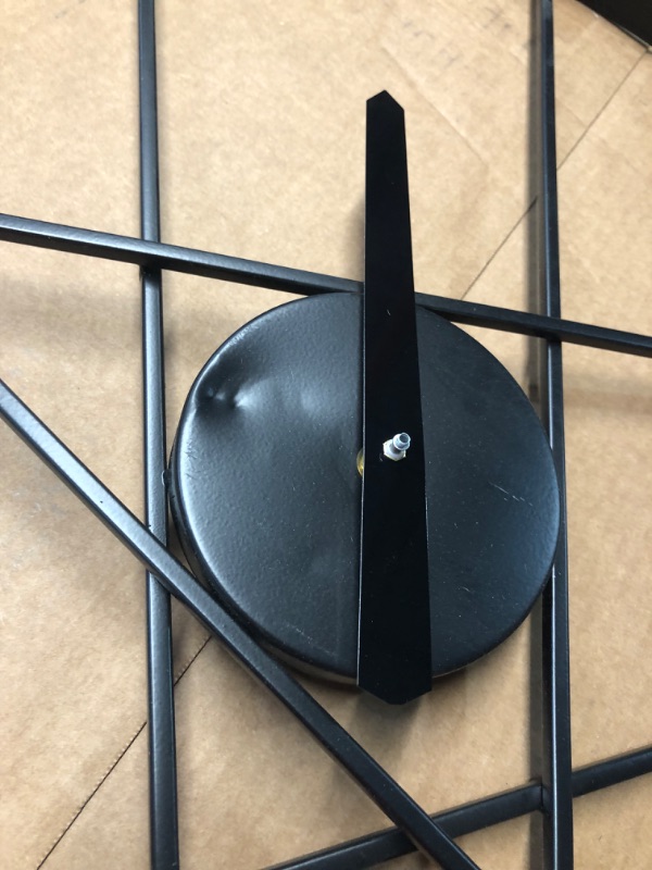 Photo 1 of ***DAMAGED - ARMS RIPPED OFF - SEE PICTURES***
CosmoLiving by Cosmopolitan Metal Open Frame Round Wall Clock, 24" x 2" x 24", Black