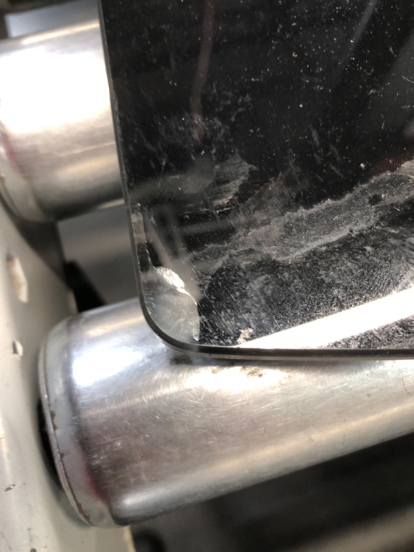 Photo 1 of ***DAMAGED - CHIPPED - NO PACKAGING - INCOMPLETE - SEE PICTURES***
Universal Swivel TV Stand/Base Table Top TV Stand 32 to 65 inch TVs 80 Degree Swivel, 4 Level Height Adjustable, Heavy Duty Tempered Glass Base, Holds up to 88lbs Screens, HT04B-002