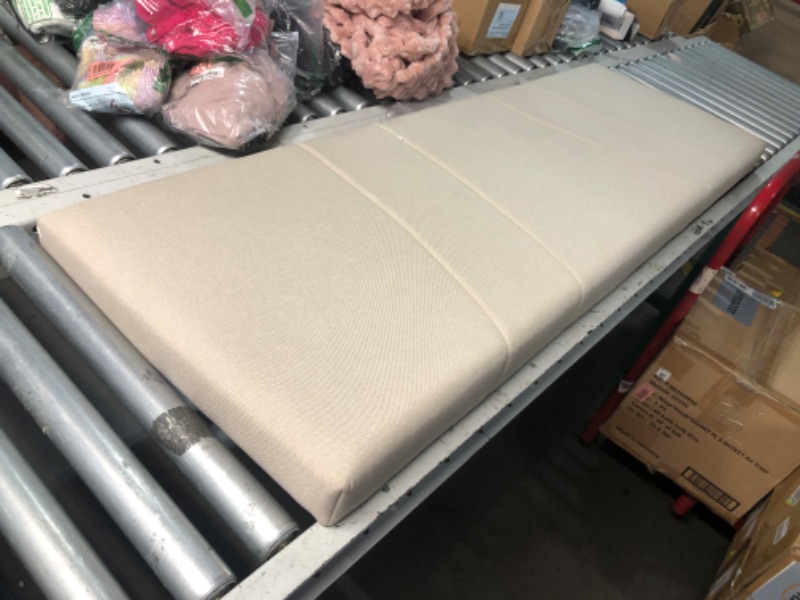 Photo 1 of ***HEADBOARD ONLY - NO BED FRAME - SEE PICTURES - USED - DAMAGED - SLASHED - SEE COMMENTS***
Novilla Queen Headboard, Beige, Black