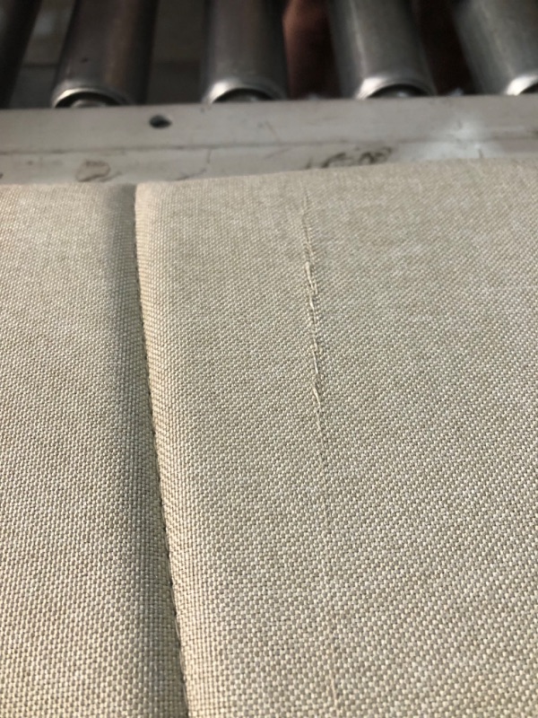 Photo 1 of ***HEADBOARD ONLY - NO BED FRAME - SEE PICTURES - USED - DAMAGED - SLASHED - SEE COMMENTS***
Novilla Queen Headboard, Beige, Black