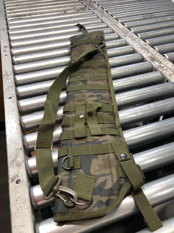Photo 1 of (bagged) (used/fair) Waxaya Tactical Shotgun Rifle Scabbard Bag Adjustable Shoulder Strap Outdoor Hunting Molle Holster (Jungle)