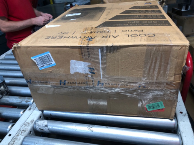 Photo 1 of *** PARTS ONLY *** Portable Swamp Coolers - 1300 CFM MC18M Evaporative Air Cooler with 2-Speed Fan, 53.4 dB - 500 sq. ft. Coverage Evaporative Air Cooler Portable High Velocity Outdoor Cooling Fan by Hessaire - White