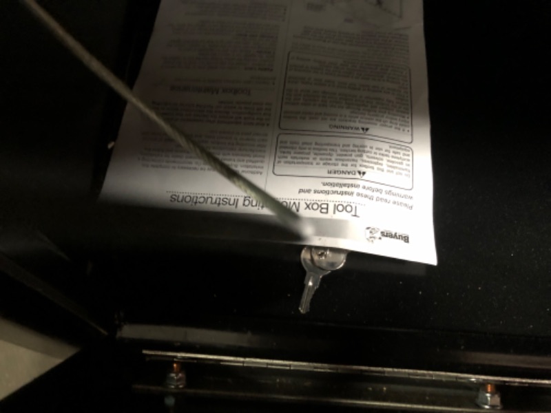 Photo 1 of ***MAJOR DAMAGE - COVERED IN DENTS - SEE PICTURES - NO PACKAGING***
Buyers Products 1702115 Steel Underbody Truck Box with Lockable Paddle Latch, 18x 18x 60 Inch, for Work/ Utility Truck, Heavy Duty Truck Bed Box, Made in the USA, Black