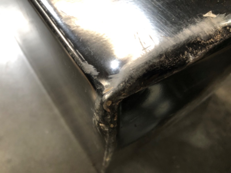Photo 1 of ***MAJOR DAMAGE - COVERED IN DENTS - SEE PICTURES - NO PACKAGING***
Buyers Products 1702115 Steel Underbody Truck Box with Lockable Paddle Latch, 18x 18x 60 Inch, for Work/ Utility Truck, Heavy Duty Truck Bed Box, Made in the USA, Black