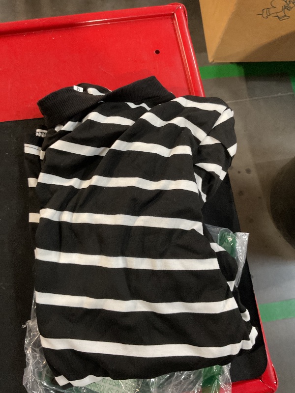 Photo 1 of (BAGGED) (MEDIUM)  HDLTE Casual Striped Tops for Women – Short Puff Sleeve T Shirts Trendy Business Outfits 2024 Fashion Summer Size M