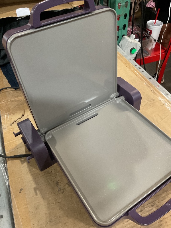Photo 1 of (Used)(see images) bella 10"x 20" Ceramic Fold-n-Store Dual Temp Griddle, Fits-anywhere Kitchenware, EverGood Ceramic Nonstick Coating, 