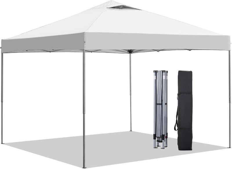 Photo 1 of  10'x10' Pop Up Canopy Tent, Portable Gazebo, Easy Up Outdoor Canopy for Events, Parties, Camping, White.