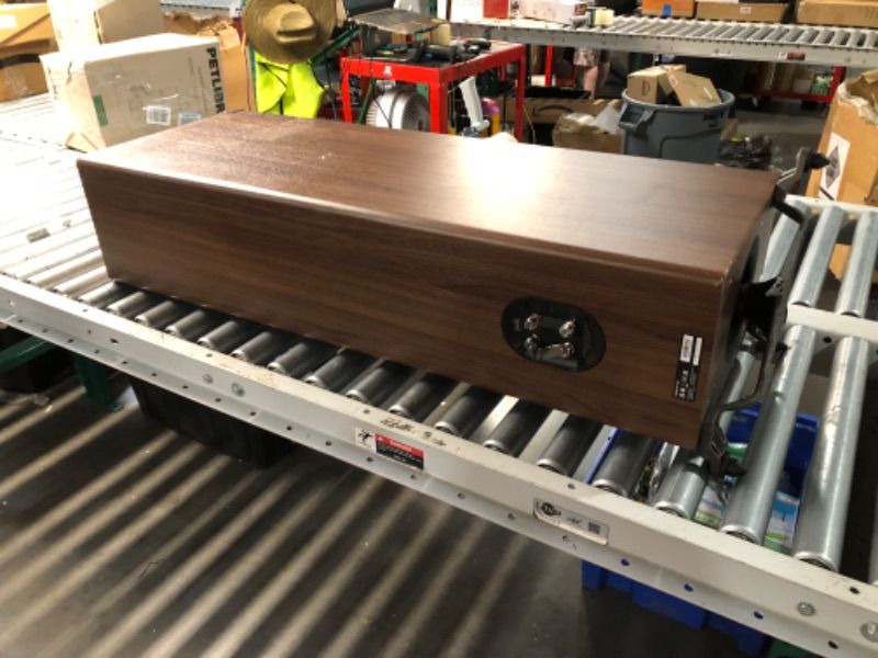 Photo 1 of **MAJOR DAMAGE - NOT FUNCTIONAL - SEE COMMENTS*** Polk Audio Reserve Series R700 Tower Speaker, 1" Tweeter, a 6.5" Woofers & Dual 8" Long-Throw Drivers, Hi-Res Certified, Dolby Atmos & IMAX Enhanced for Dynamic Home Theater Audio, Walnut Brown