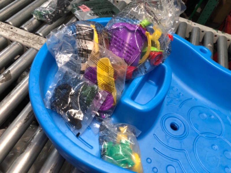 Photo 1 of ***FOR PARTS ONLY***USED - INCOMPLETE - 
Step2 Rain Showers Splash Pond Toddler Water Table, Kids Water and Sand Activity Sensory Playset, Summer Outdoor Toys, 13 Piece Toy Accessories, For Toddles 1.5+ Years Old