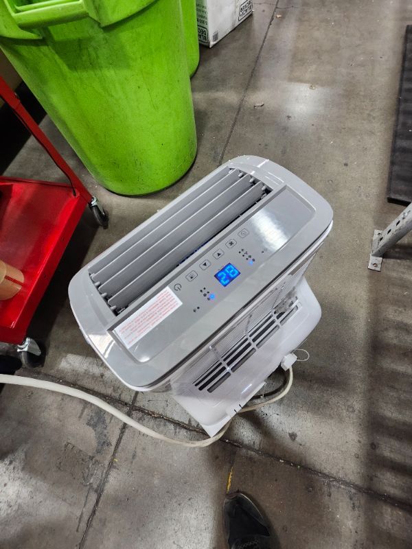 Photo 1 of ****************MISSING REMOTE*************
BLACK+DECKER Portable Air Conditioner, 9,000 BTU (5,300 BTU SACC) for Rooms up to 400 Sq. Ft., Portable AC with Follow Me Remote Control and Window Kit, BPACT08WT, White