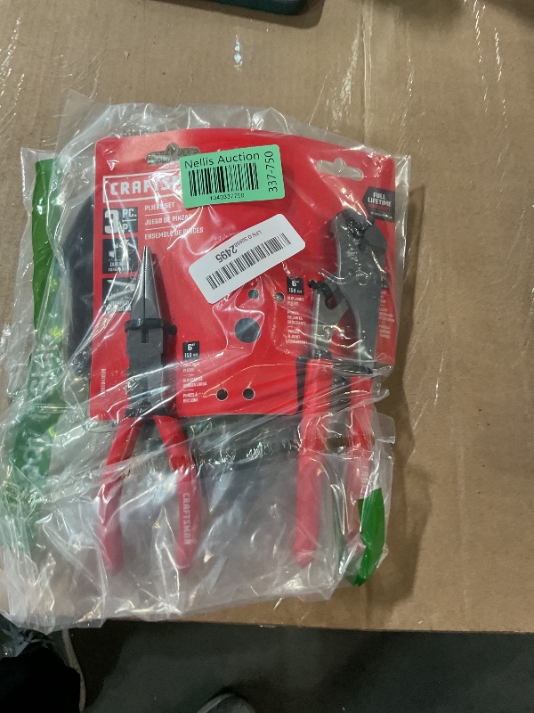 Photo 1 of (Missing 1)CRAFTSMAN Pliers Set, 3 Piece Set, 6 Inch Long Nose, 6 Inch Slip Joint, 8 Inch Groove Joint (CMHT84103R)