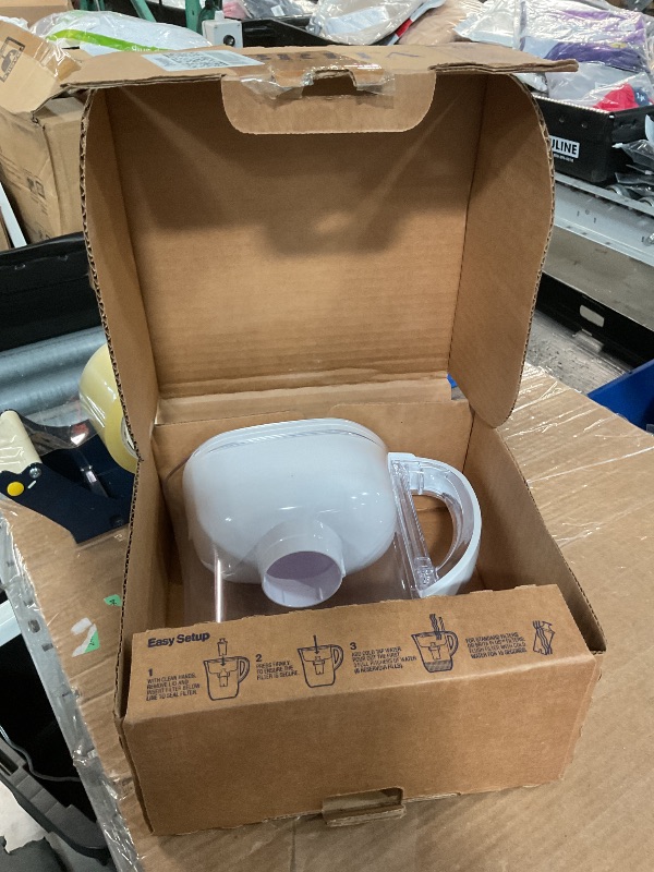 Photo 1 of **HANDLE IS NOT FULLY ATTACHED**Brita Water Filter Pitcher for Tap and Drinking Water with 1 Standard Filter, Lasts 2 Months, 6-Cup Capacity, BPA Free, White