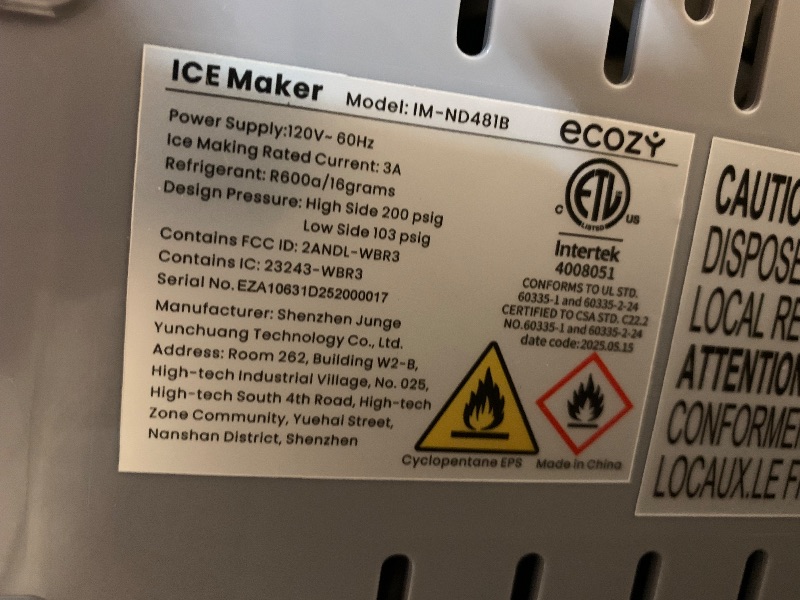 Photo 1 of (please see all images) ecozy Nugget Ice Maker Dispenser, Smart 2-in-1 Pebble Ice Machine Countertop & Water Dispenser with App Control