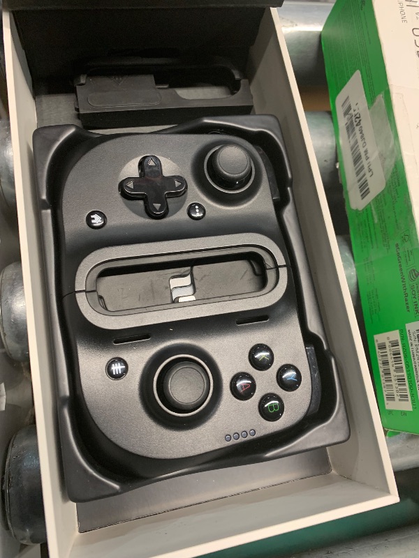 Photo 1 of ***DAMAGED - SEE NOTES/PICTURES*** **NOT IN ORIGINAL PACKAGING** Razer Kishi Mobile Game Controller/Gamepad for iPhone iOS: Works with most iPhones – X, 11, 12, 13, 13 Max - Apple Arcade, Amazon Luna, Google Stadia - Lightning Port Passthrough - MFi Certi