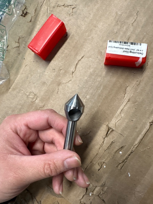 Photo 1 of ***(PARTS ONLY/ NON REFUNDABLE/ NO RETURNS OR REFUNDS)***Minor damage***
KEO 53514 Cobalt Steel Single-End Countersink, Uncoated (Bright) Finish, 82 Degree Point Angle, Round Shank, 3/8" Shank Diameter, 3/4" Body Diameter
