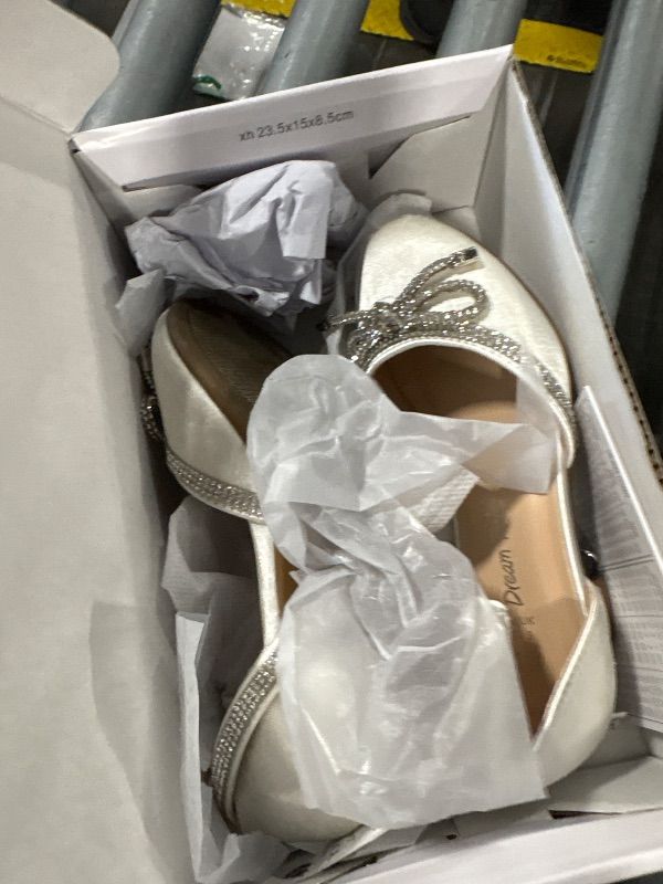 Photo 1 of   DREAM PAIRS Girls Dress Shoes Closed Toe Low Heels Ankle Strap Pumps for Toddler Little Big Kid Flower Party Wedding Princess,Size 1 Little, UK 13