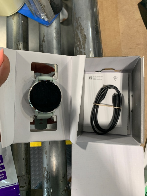 Photo 1 of Garmin Venu 3S Silver Stainless Steel Bezel 1.2-Inch AMOLED Touchscreen Display Smart Watch with 41mm Sage Gray Case and Silicone Band