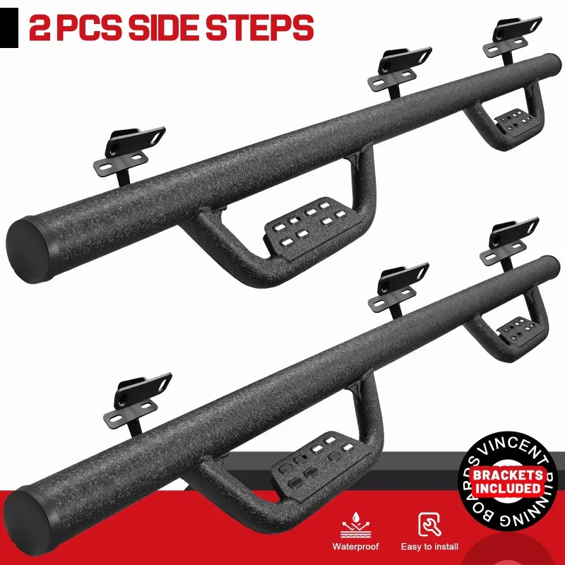 Photo 1 of 09-14 Ford F150 Super Cab Running Board Side Step Drop Nerf Bar Black BOC