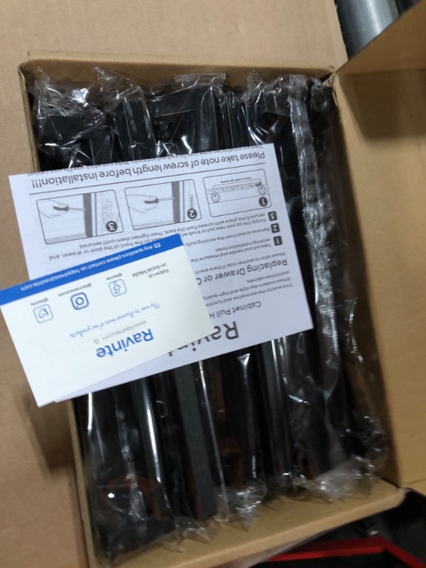 Photo 1 of   Ravinte 18 Pack 8 Inch Square Cabinet Handles - Matte Black Pulls for Kitchen Drawers and Cabinets - Hardware for Cupboards