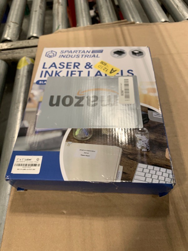 Photo 1 of 1" X 1" Square Printable Labels Compatible with Inkjet and Laser Printers - 250 Sheets, 15750 Matte White Paper Stickers for QR Codes, Barcodes, and Price Tags - Spartan Industrial