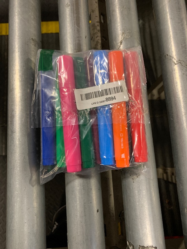 Photo 1 of *** 10 PCS ***1InTheOffice Permanent Markers, Tank Permanent Marker, Chisel Tip Markers, Assorted Color, 12 Pack