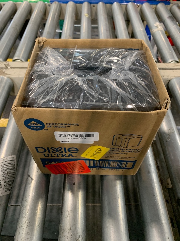 Photo 1 of **DAMAGE TO THE BOX**Dixie Ultra Tabletop Interfold Napkin Dispenser by GP PRO (Georgia-Pacific), Black, 54527A, Holds 275 Napkins, 7.600" W x 6.100" D x 7.200" H