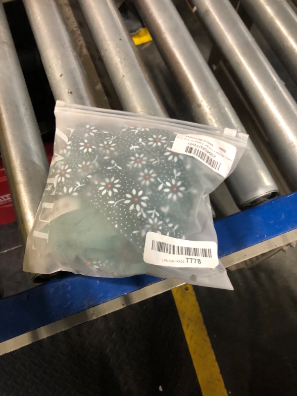 Photo 1 of ZAFUL Women's Triangle Bikini Floral String Bikini Set Two Piece Swimsuit Bathing Suits (2-Greenish Blue, Small)