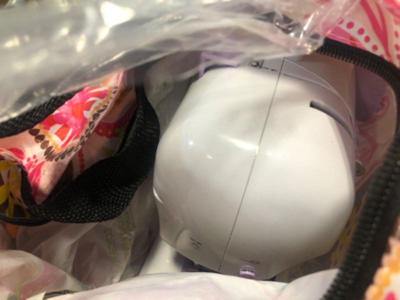 Photo 1 of Dechow Sewing Machine for Beginners, Electric Mini Portable, 12 Built-in Stitches with Reverse Sewing, 2 Speeds Double Thread with Foot Pedal, Storage Bag, Cotton Fabric and Threads(Premium Set)