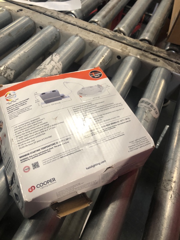 Photo 1 of HALO HLBPH 6 inch Canless Recessed Downlight w/Remote Driver/Junction Box Integrated LED Kit Selectable 2700K, 3000K, 3500K, 4000K, 5000K CCT New Construction 6 inch White