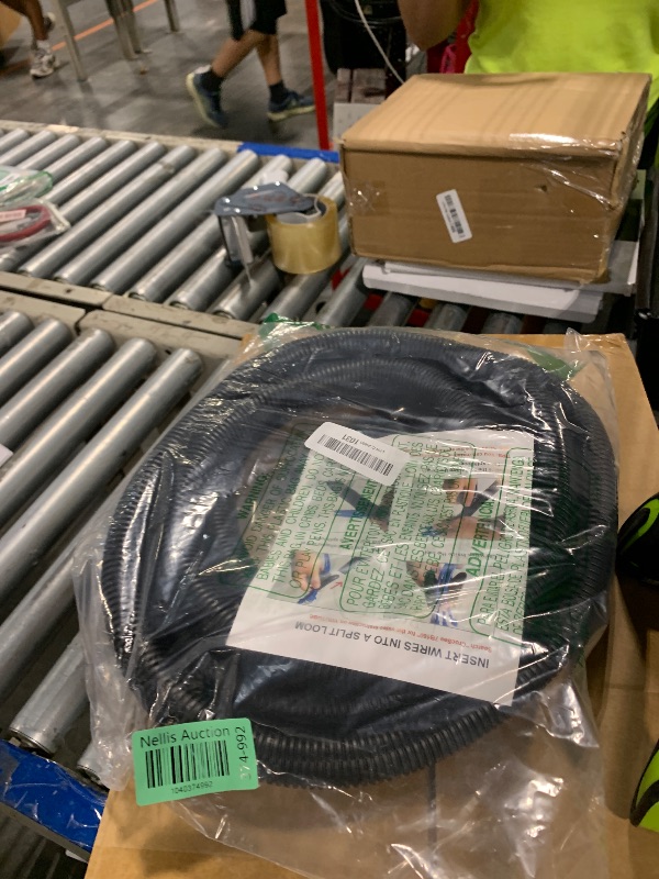 Photo 1 of CrocSee 10ft - 1 inch Flame Retardant Split Wire Loom Tubing with Installation Tool - Flexible Wire Covers Cord Protectors - Black