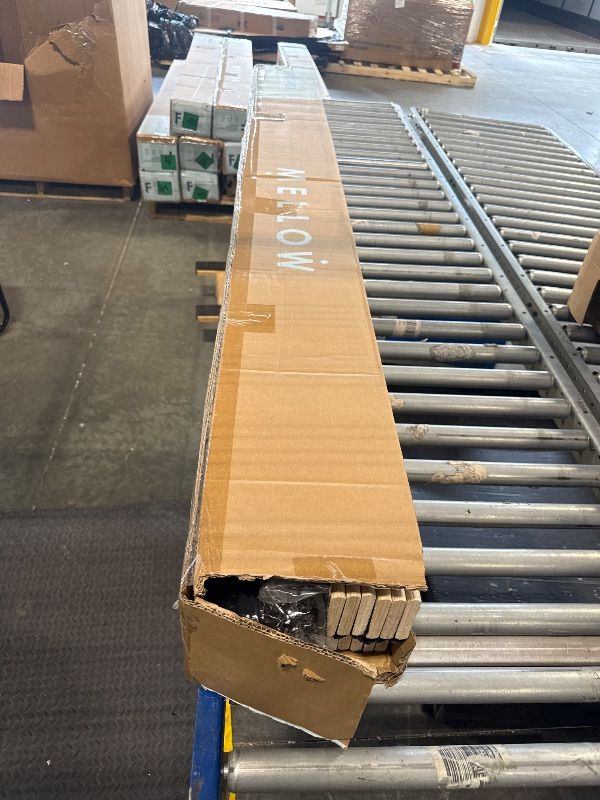 Photo 1 of Mellow Modernista Low Profile 6 Inch Metal Platform Bed Frame with Classic Wooden Slat Support Mattress Foundation (No Box Spring Needed), Full, Black