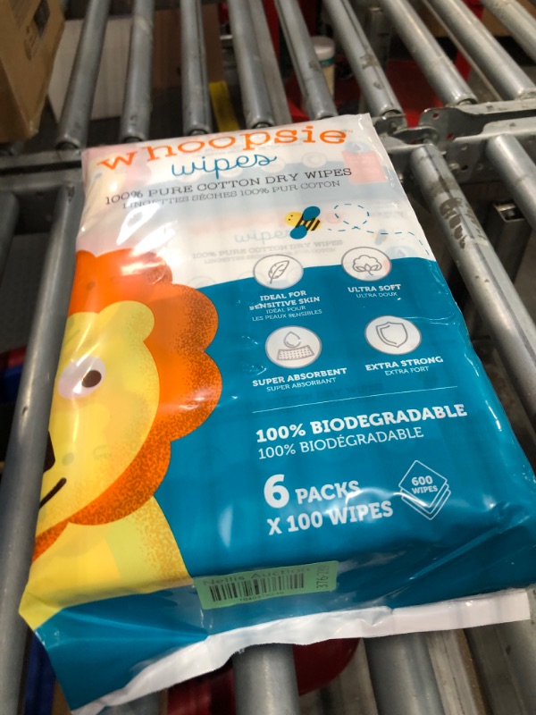 Photo 1 of 100% Pure Cotton Dry Wipes | 600 Count | Use Wet or Dry | Soft & Sensitive | Hypoallergenic | Extra Strong & Absorbent | Perfect for Diaper Changes, Runny Noses, Drool, Meal Time & Nursing
